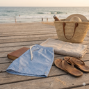 Badeshorts Italian Seventies, blå med mønster