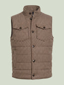 Miltown quilted vest - brun houndsthooth