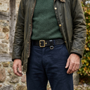 Malton Bridle Hunter læderbælte, sort