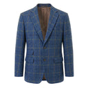 London tweed blazer, Harris Tweed, blue overcheck 618