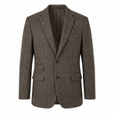 London tweed blazer, Harris Tweed, highland green herringbone farve 643