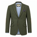 London tweed blazer, Harris Tweed, green island herrringbone, farve 632