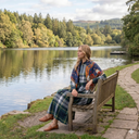 Gordon Tartan kjole, med klantern, grøn
