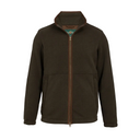 Aylsham Windblock fleece jakke med læderdetaljer, grøn