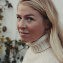Glencoe Ladies Roll Neck rullekravesweater, Almond White, Geelong lammeuld