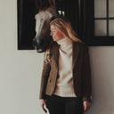 Glencoe Ladies Roll Neck rullekravesweater, Almond White, Geelong lammeuld