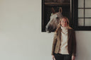 Glencoe Ladies Roll Neck rullekravesweater, Almond White, Geelong lammeuld
