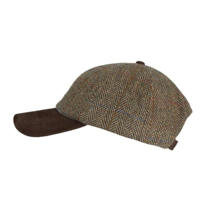 Brungton Harris Tweed baseball cap, one size, mosgrøn