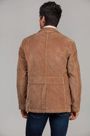 Mallory safarijakke, fløjl, mørk beige