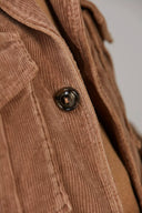 Mallory safarijakke, fløjl, mørk beige