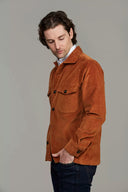 Keith overshirt, fløjl, soft orange
