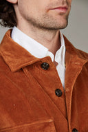 Keith overshirt, fløjl, soft orange