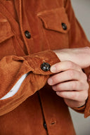 Keith overshirt, fløjl, soft orange