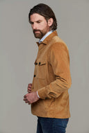 Keith overshirt, fløjl, mørk dark beige