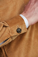Keith overshirt, fløjl, mørk dark beige