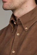 Thomas skjorte, babyfløjl, brun