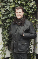 Hawthorn grøn oilskinsjakke, modern fit, mørk oliven