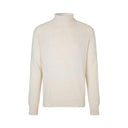 Ballater Roll Neck rullekravesweater, Almond White, Geelong lammeuld