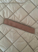 Charles quiltet vest med fløjlsdetaljer, olivengrøn