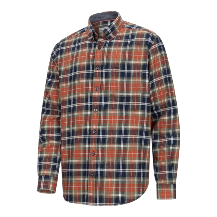 Pitcairn Brushed Flannel Check skjorte, rust/grøn/blå