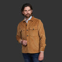 Keith overshirt, fløjl, mørk dark beige