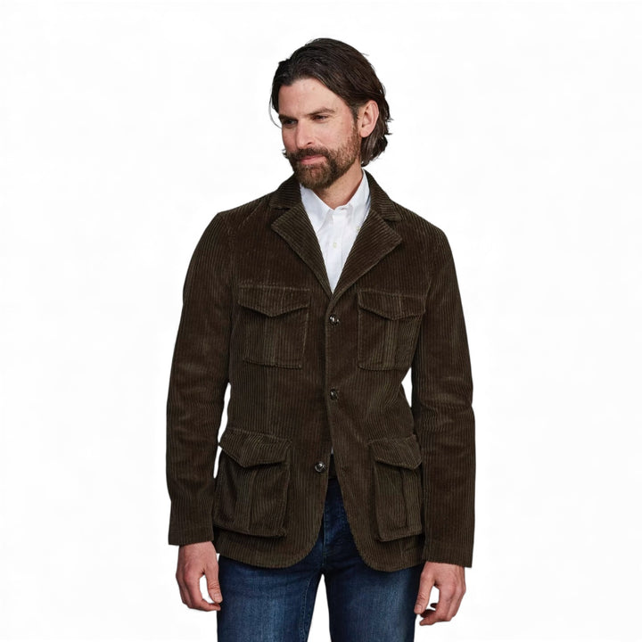 Mallory safarijakke, fløjl, mørk grøn