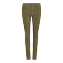 Honeysuckle, dusky green, ladies bukser, babyfløjl m. stretch