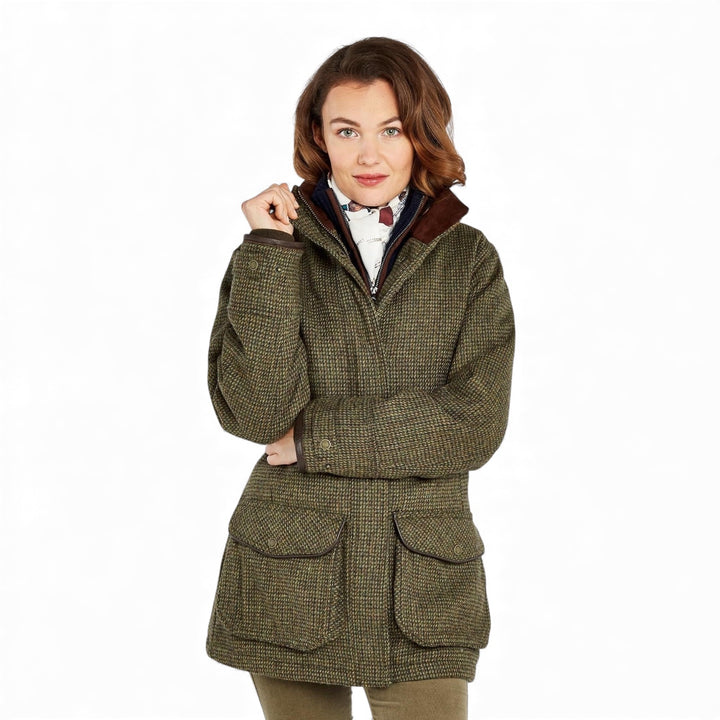 Ballynahinch Ladies Tweed Shooting Coat GORE-TEX, Heath