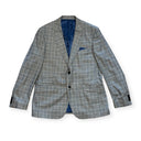 London blazer, ren silke, lys glencheck tern, farve 6491