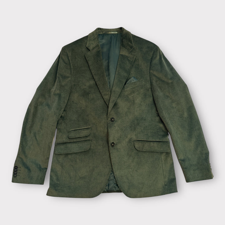 London blazer herre, genova fløjl, mosgrøn
