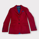 Carola blazer dame, Harris Tweed, rød twill