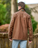 Starberg mens summer oilskin jacket, brun m. gult for