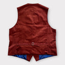 Wales fløjls vest, bomuld, burnt orange