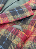 London tweed blazer, Harris Tweed, vinrød/blå/grøn tern - check of island 655