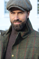 Bristol Field Coat skydejakke Harris Tweed, green overcheck