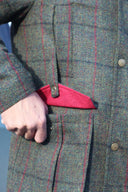 Bristol Field Coat skydejakke Harris Tweed, green overcheck