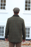 Bristol Field Coat skydejakke Harris Tweed, green overcheck