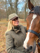 Bailey Field Coat dame, Harris Tweed, evergreen sildebensmønster