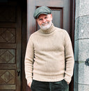 Oban Roll Neck rullekravesweater, Sandstorm lys camel, Geelong lammeuld