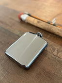 Lommelærke, gunmetal, i gaveæske