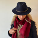Adventurer Felt Fedora Hat - marineblå
