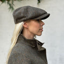 Carloway brun Harris Tweed bakerboy hat