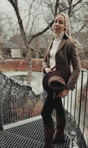 Sligo læderstøvle med lynlås, Walnut brun