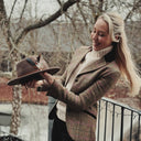 Brushed Wool Felt Fedora Hat - truffle