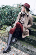 Royal Traveller Felt Fedora rejsehat, sammenfoldelig og vandtæt, vinrød bordeaux