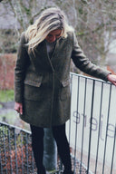 Marly Tweed Coat dame, Magee Tweed, chunky sildeben mønster
