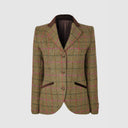 Louise Jacket Yorkshire Tweed, gulgrøn m. pink/grøn overtern