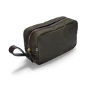Light Waxed Wash Bag, grøn