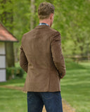 London blazer herre, genova fløjl, mud brun