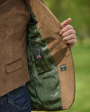 London blazer herre, genova fløjl, mud brun